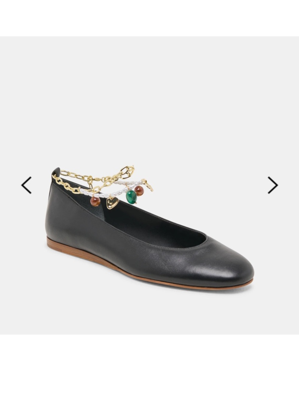 NWT Dolce Vita Baiden Genuine Leather Black anklet womens ballet flats us 9 - Picture 2 of 9